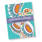 Coloring book titled 'Colour & Draw' with Northwest Coast Native Art