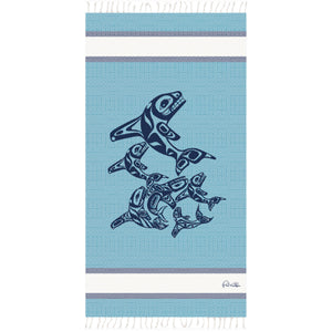 Artisan Towel (large) - "Orca Family" by Paul Windsor
