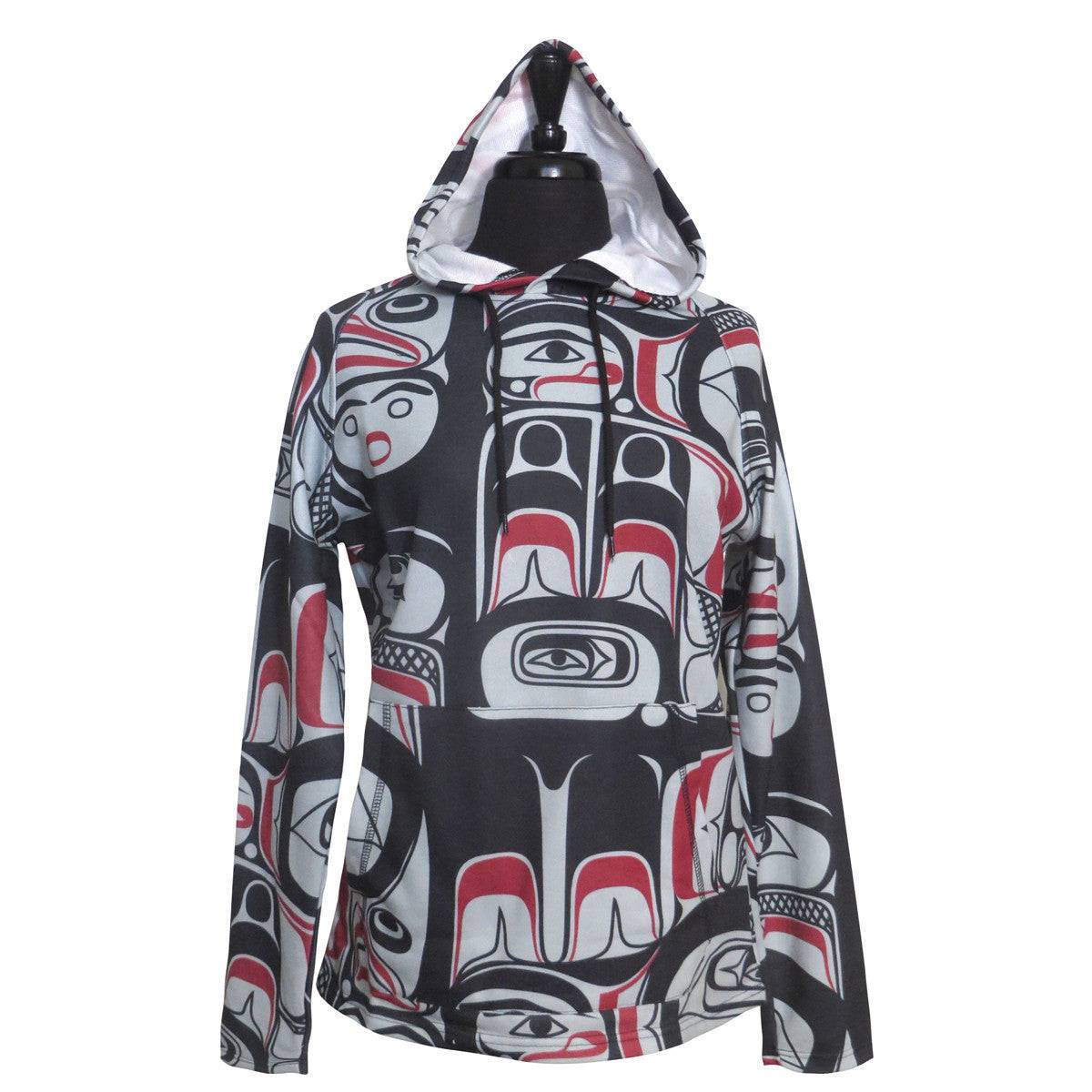 Hoodie with a colorful abstract design