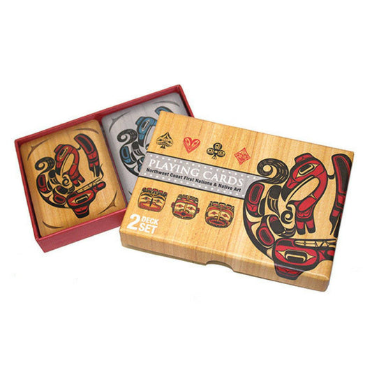 Playing card set with Indigenous design 