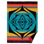 Colourful blanket with geometric Indigenous pattern