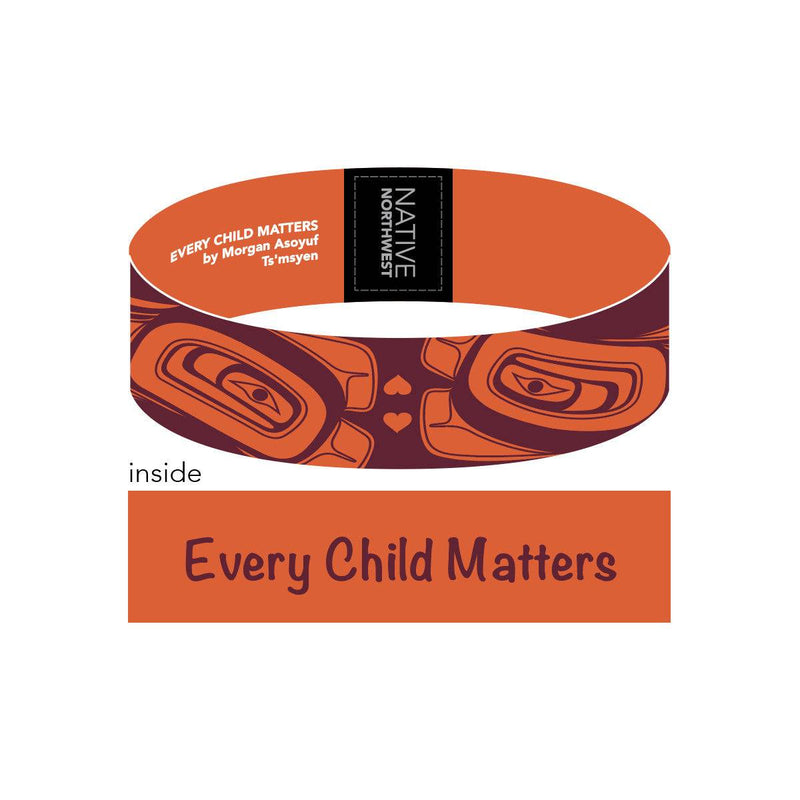 Orange wristband with 'Every Child Matters' text